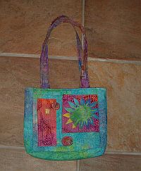 turquoise speckled 
purse