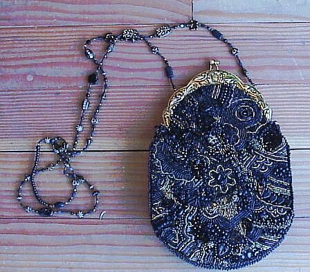 Black and Gold Purse Back