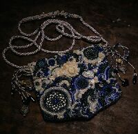 Ivory & Blue Purse
Front