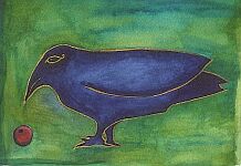 cobalt crow painting
