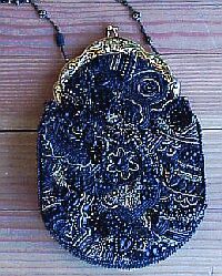 Black and Gold Purse Back