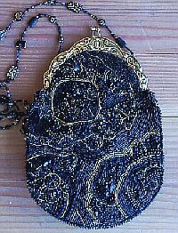Black and Gold Purse Front